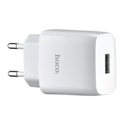 Мережевий зарядний пристрій Hoco C72A Glorious single port charger ( EU ) Білий