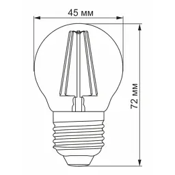 Лампочка TITANUM Filament G45 4W E27 2200K бронза (TLFG4504272A) - мініатюра 3