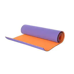 Йогамат TPE, 183x61 см, товщина 0.6 см, двокольоровий, 61x12.5x12.5 см (В асортименті) - мініатюра 2