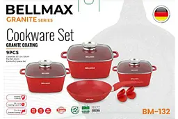 Набір посуду Cookware Set BM-132 RED - мініатюра 2