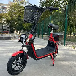 Електросамокат EVOBIKE Zen U12 MAX 2025 року червоний | електросамокат з трьома фарами, корзинкою та багажником - мініатюра 9