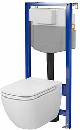 Комплект інсталяція Cersanit Aqua 50 QF + унітаз Cersanit Caspia із сидінням duraplast Soft Close S701-803