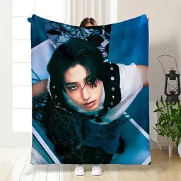 Плед плюшевий подарунковий 3D Stray Kids Han 160х200 см 160 см, 135 см