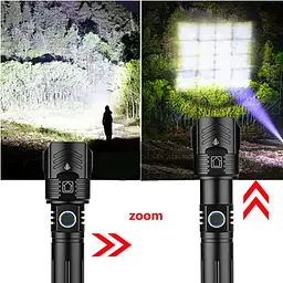 Ручний ліхтар L-12-P70 zoom + PowerBank + microUSB 18650 (3xААА) 5 режимів - мініатюра 4