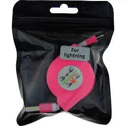 Кабель Toto TKX-67 Flat USB cable Lightning 1m Pink - мініатюра 2