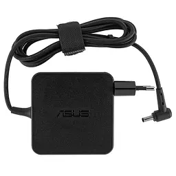 Блок живлення для ноутбука Asus 19V, 3.42A, 65W, 4.5x3.0-PIN, квадратний корпус, black (комплект: адаптер + перехідник) (0A001-00445300)