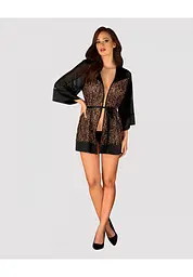 Пеньюар Obsessive Allunes 2XL/3XL леопардовий - мініатюра 3