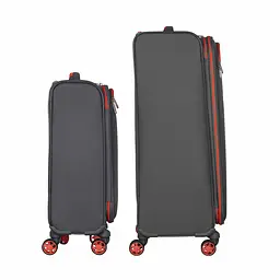 2E Набір валіз 2E, Trek, (M+S), TSA, 4 колеса, + 2 рюкзаки Cabin (2E-BPET-CABIN-BK), поліестр, сірий - мініатюра 6