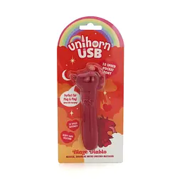 Вібратор-єдиноріжка Unihorn USB Bullet - Blaze Diablo віброкуля, USB-зарядка, 10 режимів - мініатюра 6