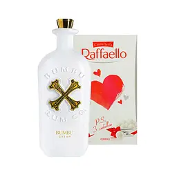 Набір: Лікер Bumbu Cream 15% 0.7 л + Цукерки Raffaello 80 г