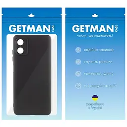Чохол TPU GETMAN Liquid Silk Full Camera для Motorola Moto G04 / E14 Чорний / Black - мініатюра 4