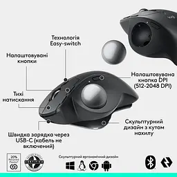 Миша Logitech MX Ergo S Graphite (910-007260) - мініатюра 6