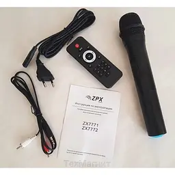 Портативна колонка ZPX ZX-7771 бездротова колонка Bluetooth з акамулятором Чорний 120 Вт - мініатюра 2