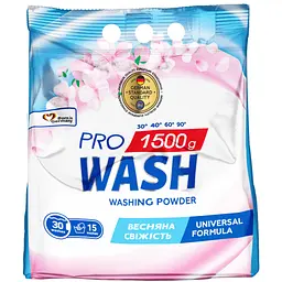 Пральний порошок Pro Wash Universal Весняна свіжість 1.5 кг (4823128004868)