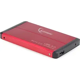 Зовнішня кишеня Gembird для підключення SATA HDD 2.5, USB 3.0, Red (EE2-U3S-2-R)