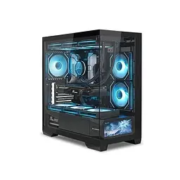 Корпус ALmordor QX25M LCD без БП Black (ALQX25MBK_LCD) - мініатюра 3