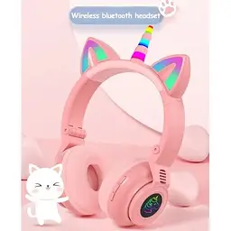 Дитячі бездротові навушники Opt-Top Єдиноріг Cat STN-27 LED Bluetooth (1756375346) - мініатюра 3