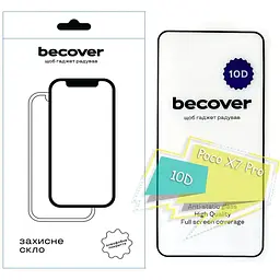 Скло захисне BeCover Poco X7 Pro 10D Black (713165)