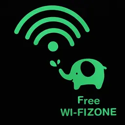 Світна наклейка "Wi-Fi" - розмір 20*13 см (вбирає світло і світиться в темряві)
