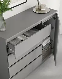 Комод в спальню MebelStar Нео 1Д4Ш 120x43x98 см Сіра мишка (MBS-1053) - мініатюра 3