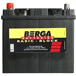 Автомобільний акумулятор BERGA Basic Block 6СТ-60Ah Аз ASIA 510A (EN) 560413051 - мініатюра 2