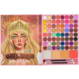 Дитяча палетка косметики Girl World 64 кольори, тіні для повік та рум’яна, набір декоративної косметики - мініатюра 4