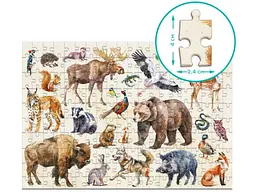 Пазл Лісові тварини Монтессорі, DoDo, 200 ел. - мініатюра 3