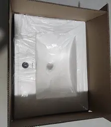 Умивальник меблевий Mixxus Premium Cubic-1501 610x460x170 мм з отвором під змішувач і переливом MP6495, Білий - мініатюра 2