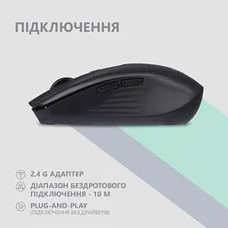 Мишка 2E MF270 Silent Rechargeable Wireless Black (2E-MF270WBK) - мініатюра 5