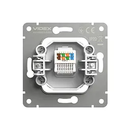 Розетка CAT6e одинарна комп'ютерна сірий графіт VIDEX NOTA (VF-NT-SK1PC6-GR) VIDEX (28896-000) - мініатюра 4