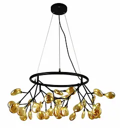 Люстра стельова LED Levistella 918LP263-36 BK+BR, 36 ламп G4, сучасний стиль, чорний + бронзовий метал