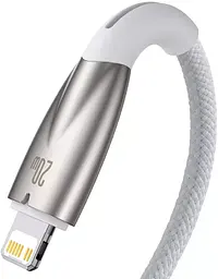 Кабель Baseus Glimmer Series Fast Charging Cable Type-C to Lightning 20W 1m CADH000002 White - мініатюра 3