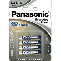 Батарейка Panasonic LR03REE/4BP EVERYDAY POWER лужна AAА блістер 4 шт.