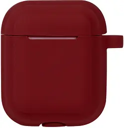 Кейс TOTO Plain Cover With Stripe Style Case AirPods Wine Red - мініатюра 2
