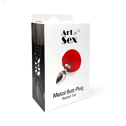 Металевий анальний пробка Art of Sex Rabbit Tail, 17 см розмір М - мініатюра 4