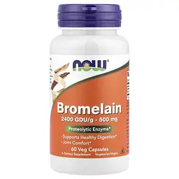 Бромелайн Bromelain 500 mg 60 Veg Capsules NOW vit0006453