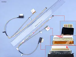 Шлейф матриці для Dell Inspiron 15 3521 3537, 15R 5521 5537, (LVDS 40pin HD w/o touch, 0DR1KW, DC02001MG00)