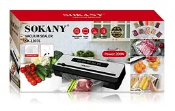 Вакуумний пакувальник Sokany SK-13076 вакууматор 200 Вт для тривалого зберігання продуктів - мініатюра 3