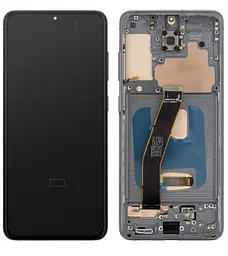 Дисплей (LCD) Samsung GH82-22123A G980 Galaxy S20 з сенсором COSMIK GREY сервісний + рамка