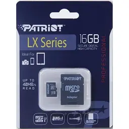 Карта пам'яті Patriot 16GB microSD class10 UHS-I (PSF16GMCSDHC10) - мініатюра 2