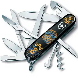 Ніж Victorinox Huntsman Ukraine 91мм 15функ чорн Українські мотиви