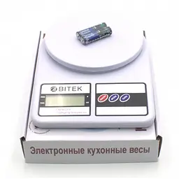 Електронні Кухонні Ваги кухонні 10 кг BITEK SF-400 + Батарейки - мініатюра 3