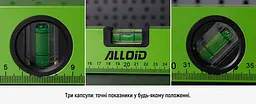 Рівень будівельний Alloid 3 капсули 120 см (LD-151120) - мініатюра 2