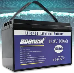 Акумулятор No Brand Soonest LiFePO4 12.8V 100Ah 1280Wh (2104619159) - мініатюра 4