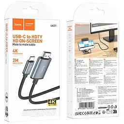 Перехідник Hoco UA27 HD Type-C to HDMI (2m) Metal gray - мініатюра 7