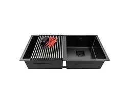 Кухонная мойка Weilor Filigran WRC TB8945 Graphite - миниатюра 9