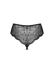 Трусики з відкритим доступом Obsessive Pearlove XS/S чорний - мініатюра 8