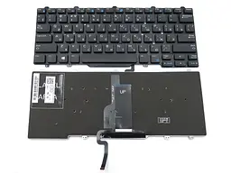 Клавіатура для Dell Latitude 3340, 3350, E5450, E7250, E7450, 094F6 (RU Black з підсвічуванням). Оригінал. Версія 1