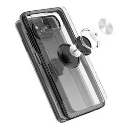 Чохол-бампер Primolux Ring Magnetic Stand для смартфона Xiaomi Poco X3 NFC Black - мініатюра 6