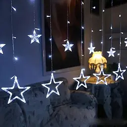 Гірлянда-штора Зірки XPRO 138 LED 2x1 м, теплий білий колір, 8 режимів світіння (234564331_310) - мініатюра 6